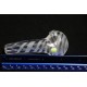 4 in. Glow in the Dark Glass Handpipe with Spiral